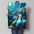 Personalised Lucario Riolu Anime Figures Vintage Abstract Poster Pokemon Art Background Wall Mural Home Room Decor Child Gifts. 