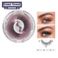 Green forest Artificial Eyelashes Dense Multi-layers Self Sticking False Lashes. 