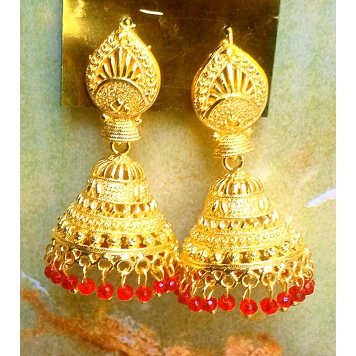 Earring For Girl and Women / Jumky Kanty Long Stiyle / Girls Long Gold plated Earrings. 1 Set