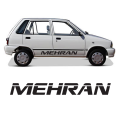 Mehran Side Door Sticker for Car 2 Piece in Black Color.. 