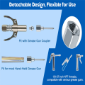 Narrow Needle Nozzle Grease Adapter with Hardened Steel Tip, Needle Nose Grease Dispenser with 1/8 Inch NPT Thread. 