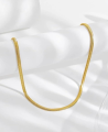 Golden Snake Chain Necklace for Boys & Men – Stylish American-Style Snake Chain in Gold Color, Trendy Golden Snake Chain for Men, Perfect Fashion Accessory for Boys, Durable Snake Chain Necklace in Golden for Men. 