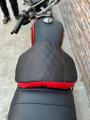 Red Base Water Proof Bike Seat Cushion /Motorcycle Seat Cover / Motor Bike Long Route Cushion Long Travel Seat Comfortable (Molty Foam 1inch) with Crocodile Stitching. 