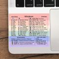 Windows Keyboard Reference Shortcut Cheat Sheet Sticker Water Proof Rainbow MJ. 