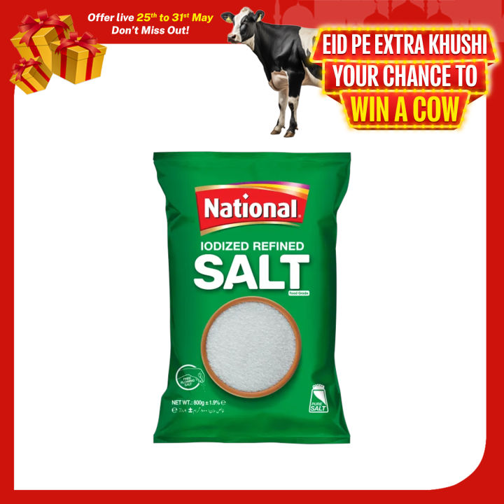 National Iodized Salt 800g | Daraz.pk