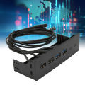 USB Front Panel Hub, High Speed 5.25in USB 3.0 Front Panel Hub for PC. 