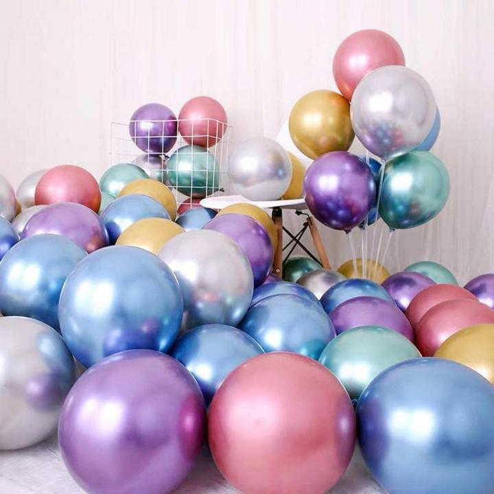 Pack of 30 Metallic Chrome Balloons Set for Birthday Decorations, Weddings, Anniversary Party, Welcome Party, Bridal Shower or Baby Shower Celebrations
