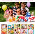 Kids Camera Instant Print Camera for Kids with Flipped Lens Zero Ink Kids Camera Digital Camera with 1 Rolls Print Paper,  32G SD Card for DIY Birthday Gifts Pink. 