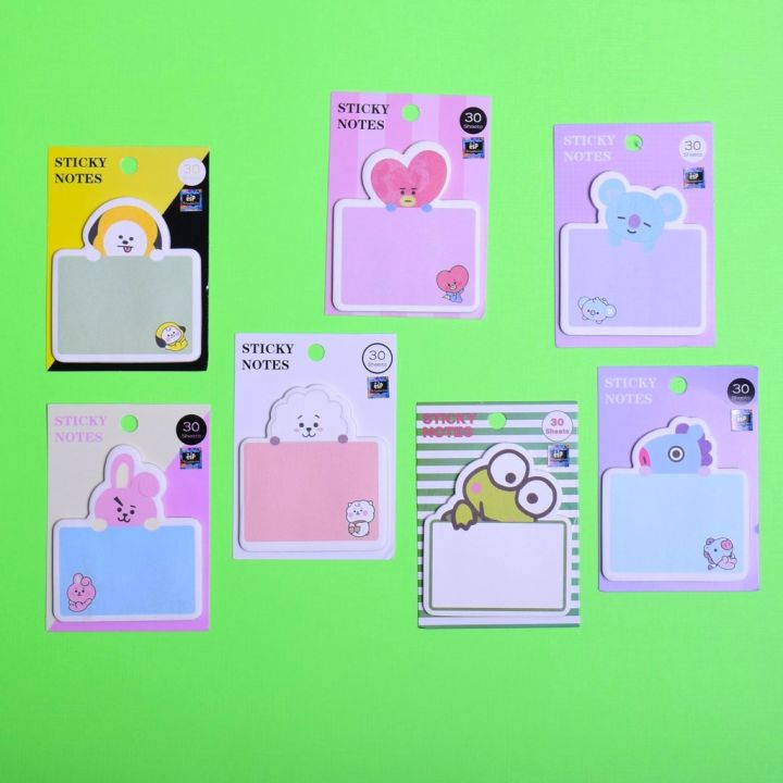 1 Pack of BTS / BT21 Cute Sticky Notes - Creative Office Stationery ...