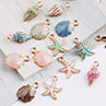 10Pcs Ocean Conch Seashell Starfish Pendant Charms Handmade DIY Jewelry Making. 