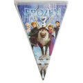 Frozen Flag Banner - 11 Inch Height - Buntings - Frozen Themed Party - Blue - Girls - Pack Of 10 Buntings. 