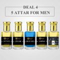 Pack of 5 Attar for Men Long Lasting Perfume Fragrance Oil. 