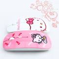 【Miga Plaza】 Ultra Thin Hello Kitty Wireless Mouse 2.4Ghz Cute Mice Pink Blue White Wireless Computer Mouse 1600DPI PC Mouse With USB Receiver Optical Laptop Mice For Girl Kids. 