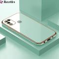 Jizetin (Free Lanyard) for Infinix Hot 11 Play Back Cover Luxury 6D Plating Case Side Pattern Soft Silicone Square Mobile Phone Cases. 
