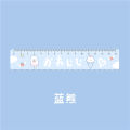 With wavy line ruler cartoon transparent plastic drawing measuring ruler primary school students with Korean cute cartoon children's examination special multi-functional stationery simple he acrylic material multi-functional. 