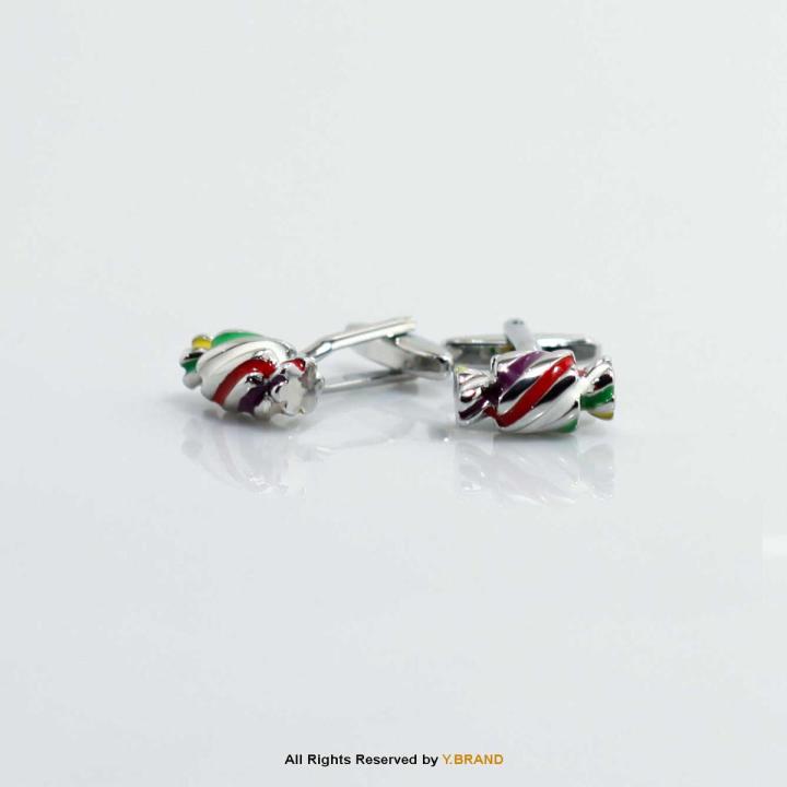STERLING SILVER SWEET CANDY CUFFLINKS  FOR MEN-CL-1083