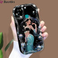 Jizetin for Infinix Hot 9 Play Back Cover Beautiful Princess Cream Wavy Edge Soft Silicone Phone Case. 