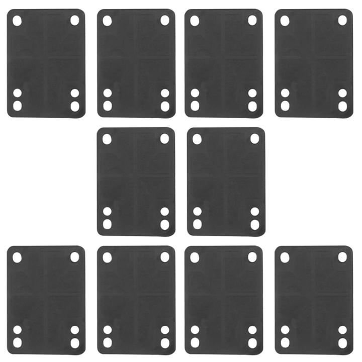 3mm / 1/8" Skateboard Riser Pads Rubber Angled Wedge Shock Pads Black 10 Pack