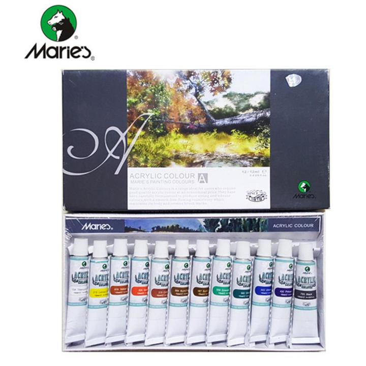 BWS Marie's & Acrylic Painting Colors - 12 colors set !