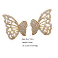 Fashion Earrings Trendy Yellow Rhinestone Butterfly Earrings. 