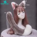 Green Home Fox Headband Tail Set Decorative Anti-slip Fox Ears Tail Set. 