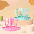 Feeder Stand  Baby Feeding Bottle Stand Organizer  Feeder Drying Rack  Baby Bottle Drying Rack Holder  Feeder Stand for Baby Bottles, Nipples & Feeding Accessories  Large Capacity Fast Drying Rack BPA Free Kitchen Counter Organizer. 