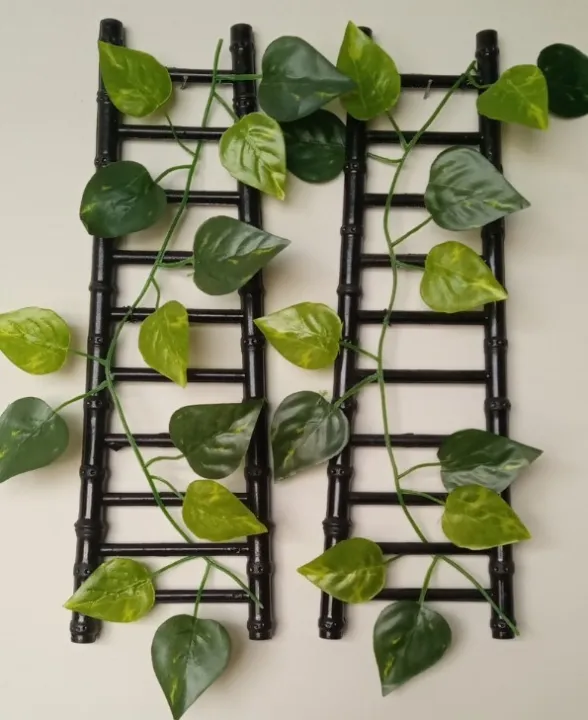 Wall%20Hanging%20Ladder%20-%20Plastic%20Seerhi%20-%20DIY%20%2012%20inch%20/%201%20ft%20-%20Decoration%20home%20office%20multipurpose%20black%20elegant%20smart%20flower%20frame%20artificial%20string%20shelve%20pet%20decor%20leaf%20texture%20beautiful%20hanging%20-%20Image%203