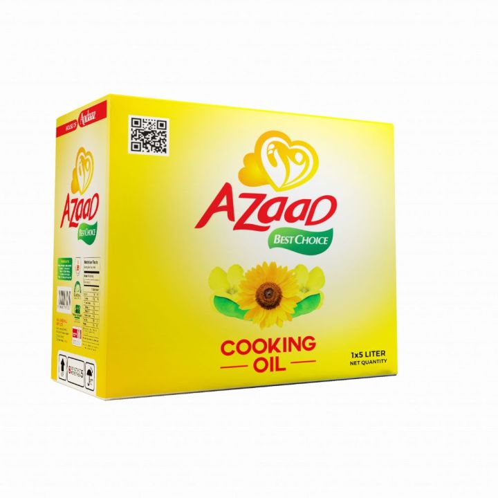 Azaad Best Choice Cooking oil 1Ltr Pouch (Pack of 5 pcs)