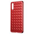 Case Mobile for Huawei P20, Weaving Case style, Red in color. 
