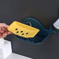 Soap Dish, Wall Mount Strong Self-Adhesive Soap Saver Storage Basket for Bathroom & Kitchen. 