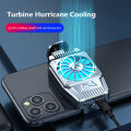 H15 Portable Phone Radiator Fan Air-cooled Phone Cooler Cooling Fan for 4-6.7 inches Phone Game Accessories. 