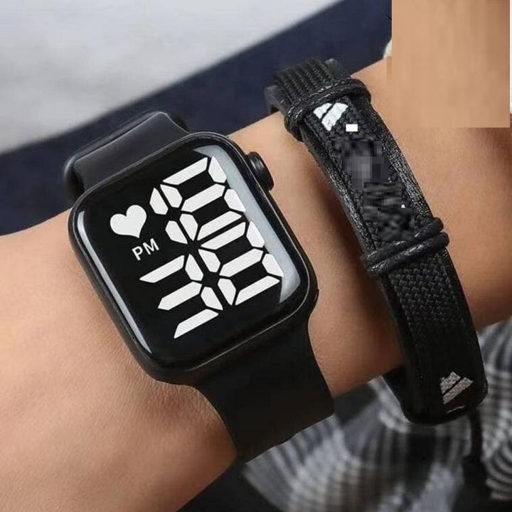 100% waterproof Led Smart watch square Led Watch for unisex boys and girls smart band led band band New stylish watch led square smart watch smart band digital watch digital smart watch led watch for unisex