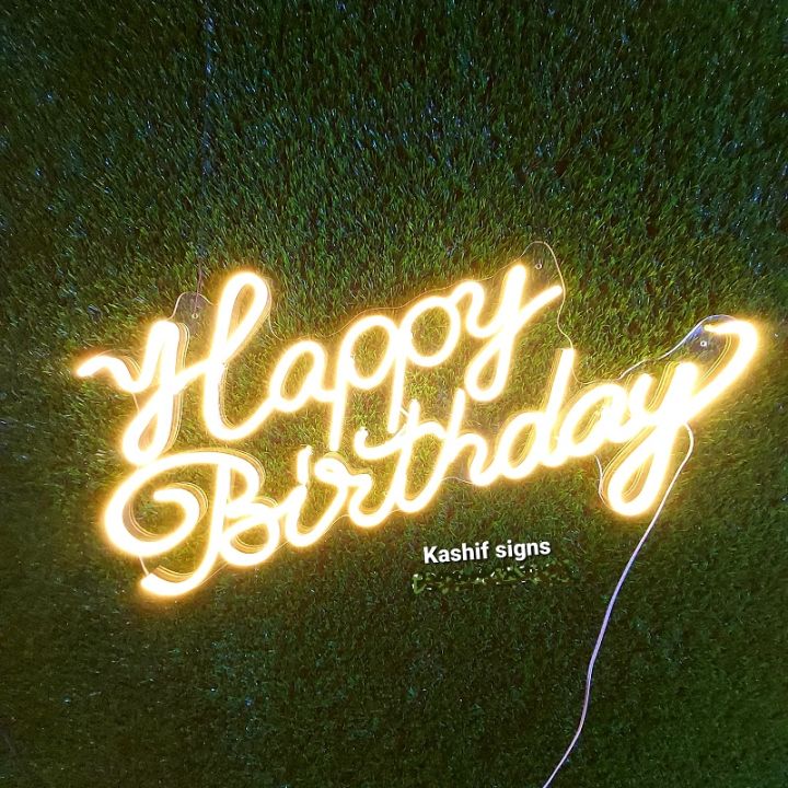 Happy Birthday neon light sign for party and gifting. made with high quality products