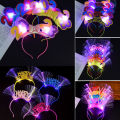 2023 Headwear 2023 Happy Fiber Day Headband Digital Hair LED Light Up Headwear Digital Headgear Flashing Headwear. 
