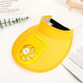 Sun Visor Hat Handheld Peaked Hat Mini Cooling Fan. 