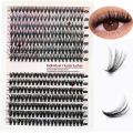 D Curl DIY Eyelash Extension Kit Black 9-16mm Natural Look Cluster Lash Individual Lashes for Self Application at Home. 