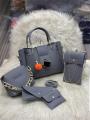 Fashion Inn 5PCS Ladies Handbags with Long Shoulders & Stylish Design I Ladies Hand Bags for Girls I Casual Women PU Leather-Bag Stylish Hand Bag For Girls. 