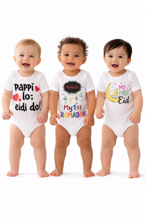 Customized%20Baby%20Romper%20Half%20Sleeves%20My%20First%20Bakra%20Eid%20Printed%20%7C%20Personalized%20Infant%20Onesie%20for%20Baby%20Boy%20&%20Girl%200-12%20Months%20%7C%20Soft%20Summer%20Comfort%20Wear%20%7C%20Bakra%20Eid%20Special%20Printed%20outfit%20%E2%80%93%202026%20Edition%20-%20Image%203