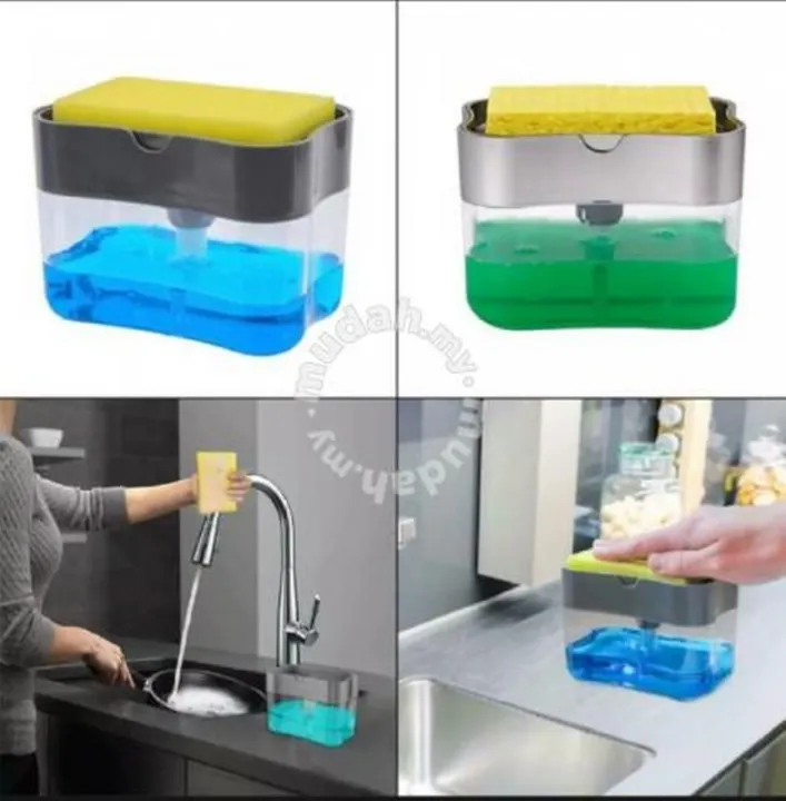 Soap%20Dispenser%20and%20Sponge%20Caddy,%202%20in%201%20Designed,%20Sponge%20Holder%20Soap%20Storage%20Container%20for%20Kitchen,Counter%20Top%20and%20Sink.%20(13%20Ounces)%20-%20Image%205