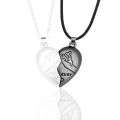 Necklace For Women Couple Matching Jewelry Accessories Anniversary Gift Creative Heart Pendant Couple Necklace Wedding Magnetic. 