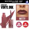 Maybelline New York - Superstay Vinyl Ink Lipstick Witty. 