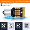 2Pcs BAU15S PY21W Canbus Error Free LED Light Bulbs Amber Yellow 3030 3700LM Ultra-Bright 1156 7507 Anti - Hyper Flash Bulbs for Car Front/Rear Turn Signal Light Replacement. 