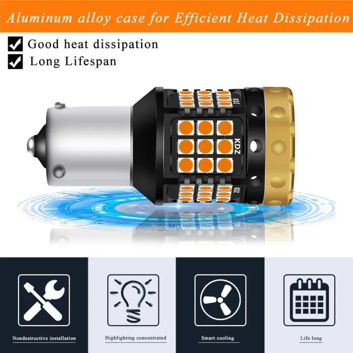 2Pcs%20BAU15S%20PY21W%20Canbus%20Error%20Free%20LED%20Light%20Bulbs%20Amber%20Yellow%203030%203700LM%20Ultra-Bright%201156%207507%20Anti%20-%20Hyper%20Flash%20Bulbs%20for%20Car%20Front/Rear%20Turn%20Signal%20Light%20Replacement%20-%20Image%205