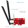 Hommie AC 1730Mbps+Bluetooth 5.0 WiFi Card with Heat Sink, IEEE 802.11AC 5GHz/2.4GHz Dual Band PCI WiFi Adapter Wireless Network Interface Card Gigabit Adapter for Win10 Linux 4.14+ (WIE9260). 