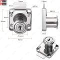 "Premium 16mm Drawer Lock - High-Quality Furniture, Desk, and Cabinet Lock with 2 Keys, Secure and Durable Locking Mechanism for Home and Office Use". 