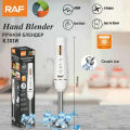 RAF - blender machine - 800W Hand blender - Stainless Steel Immersion Blender - kitchen accessories - grinder/mixer/blender – 4 Sharp Blades – Model R.303w. 