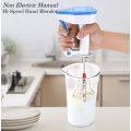 Semi-automatic Mixer Egg Beater Manual Self Turning Stainless Steel Whisk Hand Blender Egg Cream, Easy flow blender 5x faster. 