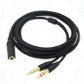 For -Razer Earphone Audio Cable Headphone Adapter Splitter Headset Microphone For -Razer Electra/Kraken PRO 7.1 V2/Hamme 2m. 