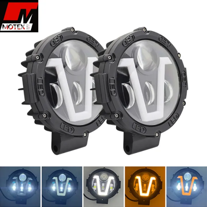 For%20Jeep%201%20pcs%20Ultra%20Bright%20100%20Watts%207%20Inch%20V%20Shape%20DRL%20Auxiliary%20Spotlight%20With%203%20Round%20Wide%20Angle%20Beam%20&%20High%20Power%20Spot%20Magnifier%20LED%20Beam%20Light%20With%205%20Operating%20Modes%20For%20Jeeps,%20Outer%20Light%20100W%2012V%20Operated%20ATV%20Tractor%20-%20Image%207