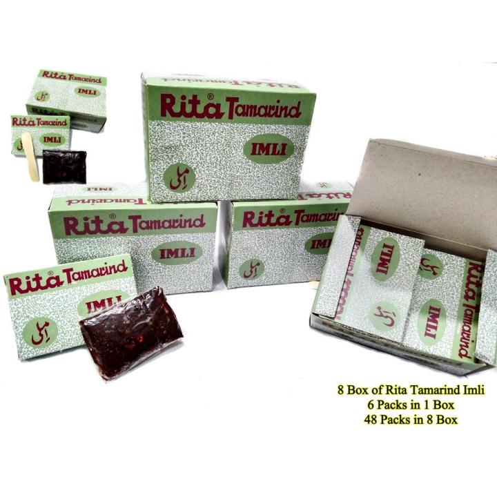 8 Box of Rita Tamarind Imli ( Khatti Meethi Imli ) - 48 Packs in 8 Box